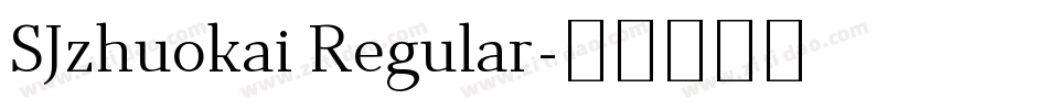 SJzhuokai Regular字体转换